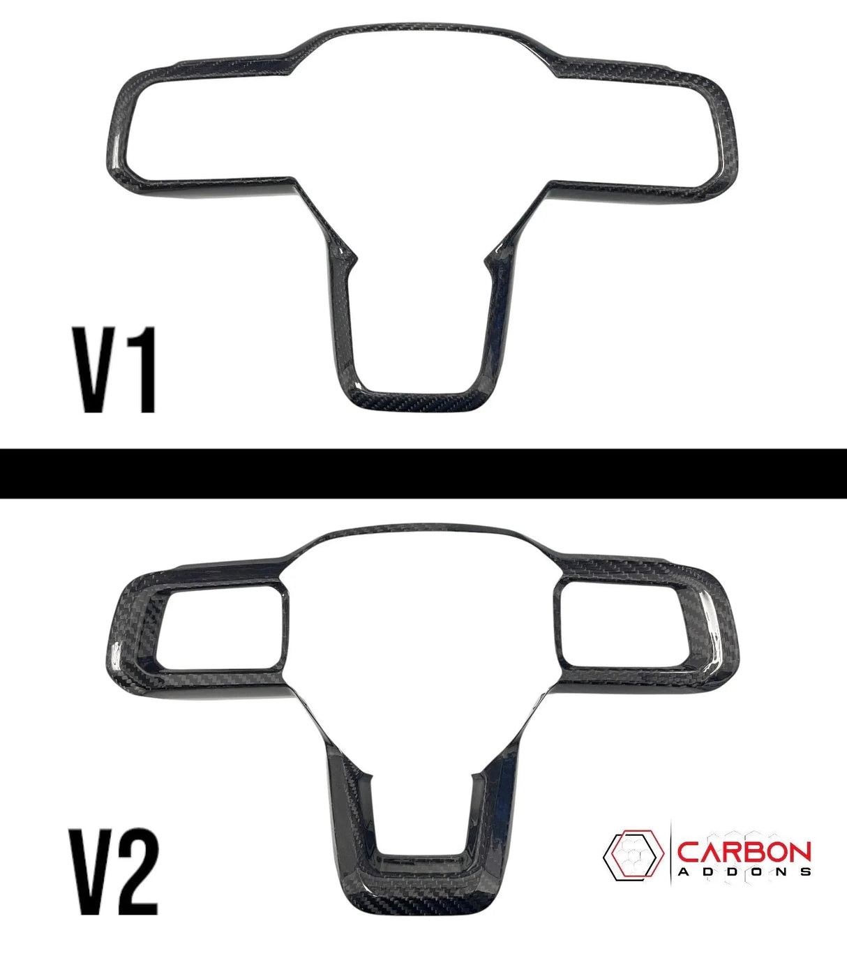 2024+ S650 Mustang Hard Carbon Fiber Steering Wheel Trim Covers