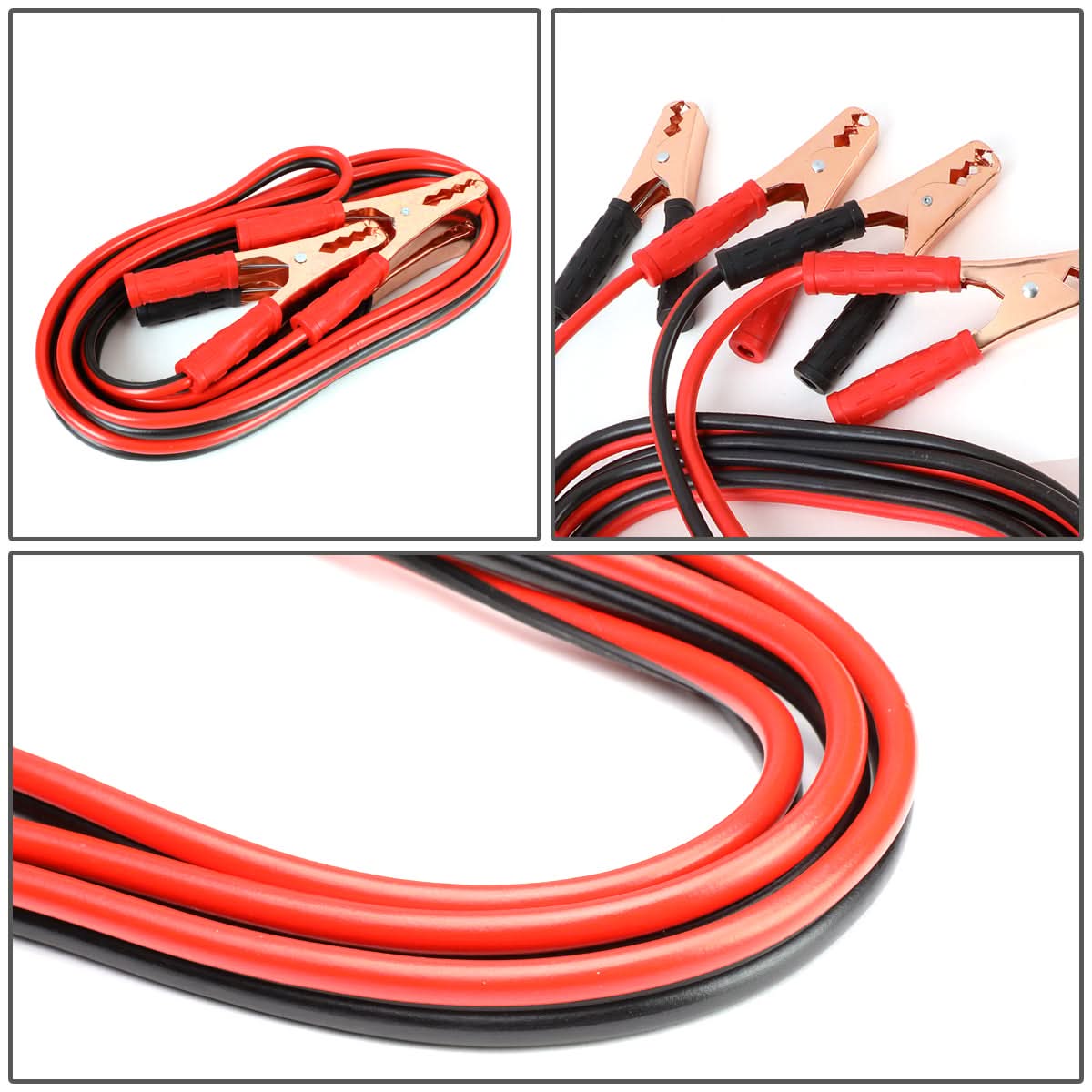 12 Ft Booster Cables - 8 Gauge 250 Amp Jumper Cables