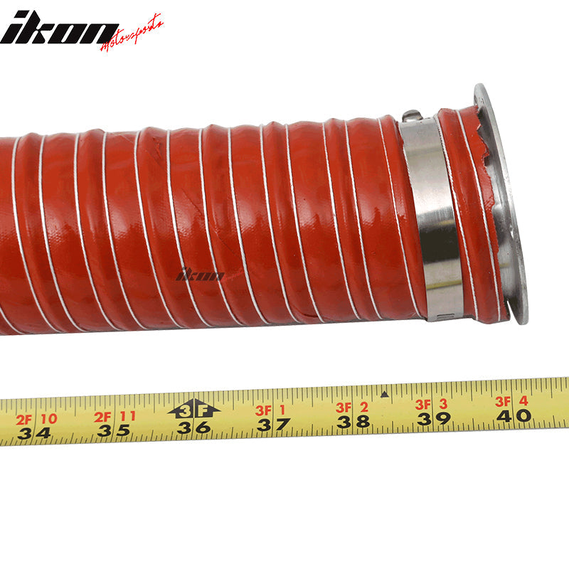 2.5X40" 2PC Brake Cooling Dual Layerinsulation Hose Flange Aluminum