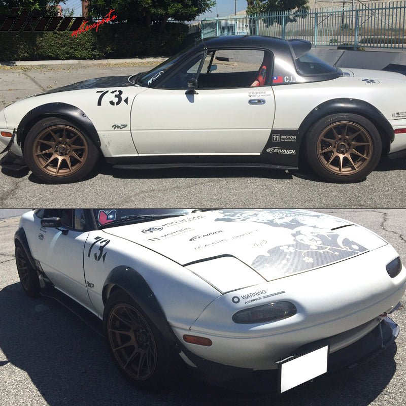 1990-1997 Miata NA MX5 4pcs Front + Rear 60mm Wide Fender Flares PU