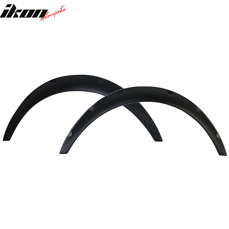 Universal Matte Black 2PCS 50mm Thickness Fender Flares Wheel Cover PU