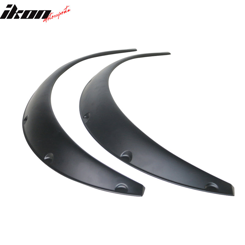 Universal Matte Black 2PCS 70mm Thickness Rear Fender Flares PU