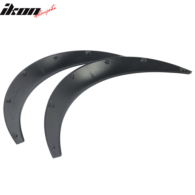 Universal Matte Black 2PCS 70mm Thickness Rear Fender Flares PU