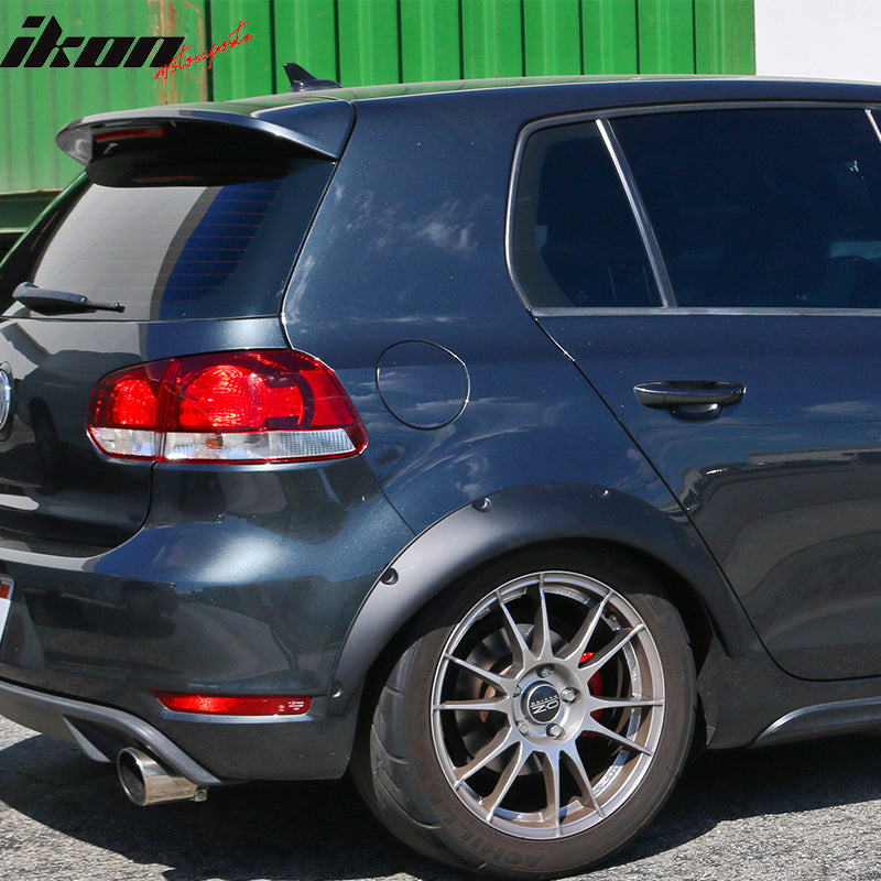 Universal Matte Black 2PCS 70mm Thickness Rear Fender Flares PU