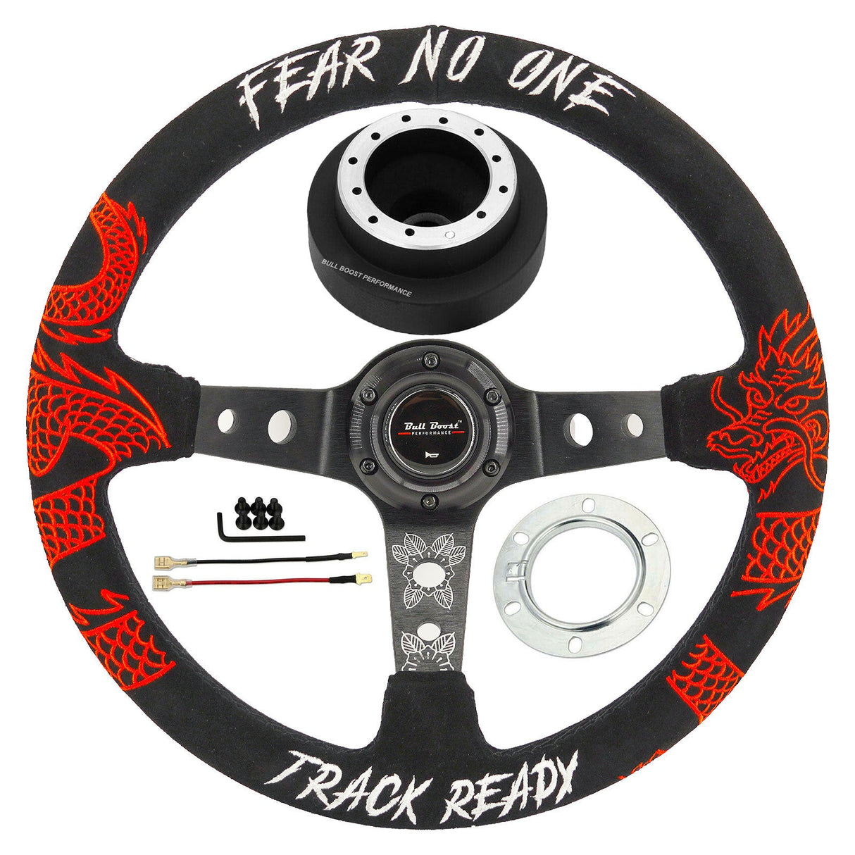 Track Ready Steering Wheel + Short Hub Adapter Kit For Mustang Focus Fiesta Mazda
