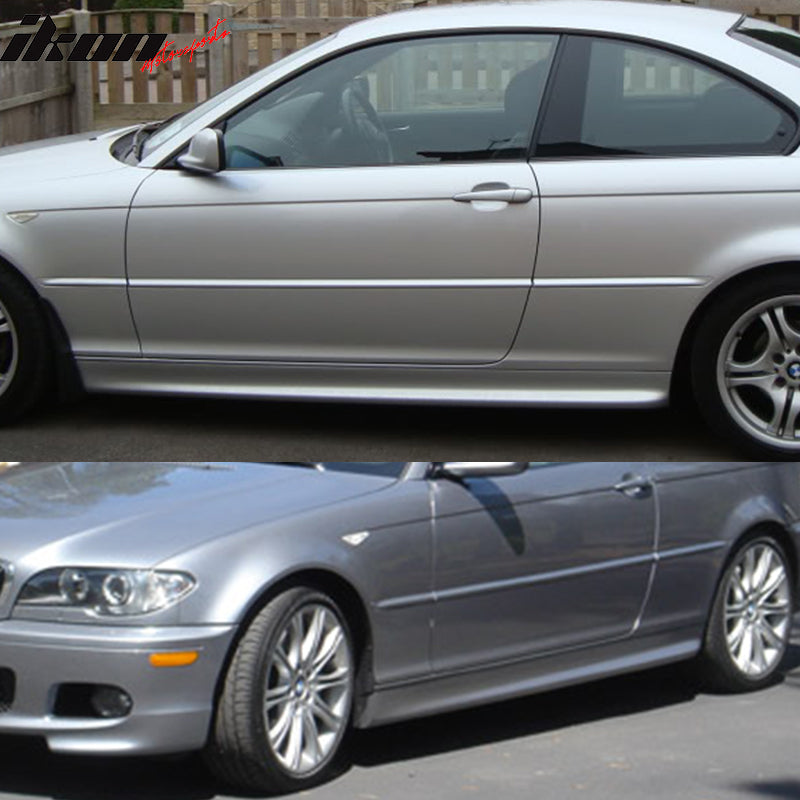 2000-2006 E46 3 Series 2Dr MT M Sport Unpainted Gray Side Skirts PP