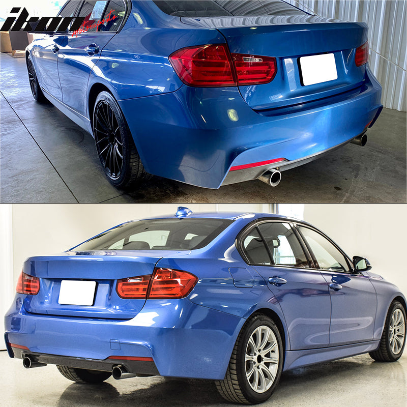 2012-2018 BMW F30 M-Tech Rear Bumper 335i Single Muffler Twin Outlet