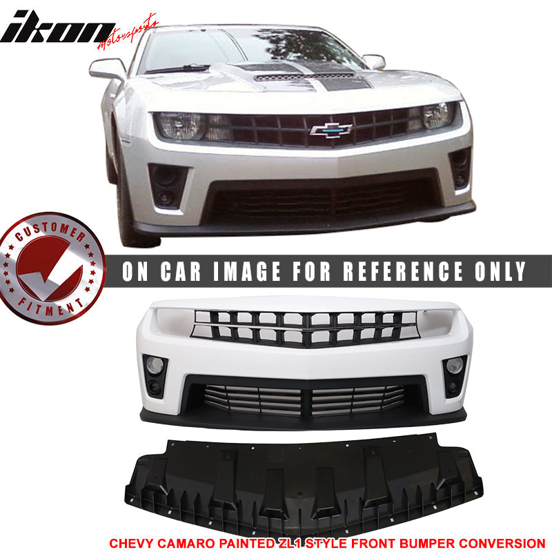 Fits 10-13 Chevy Camaro ZL1 Front Bumper Olympic White - PP