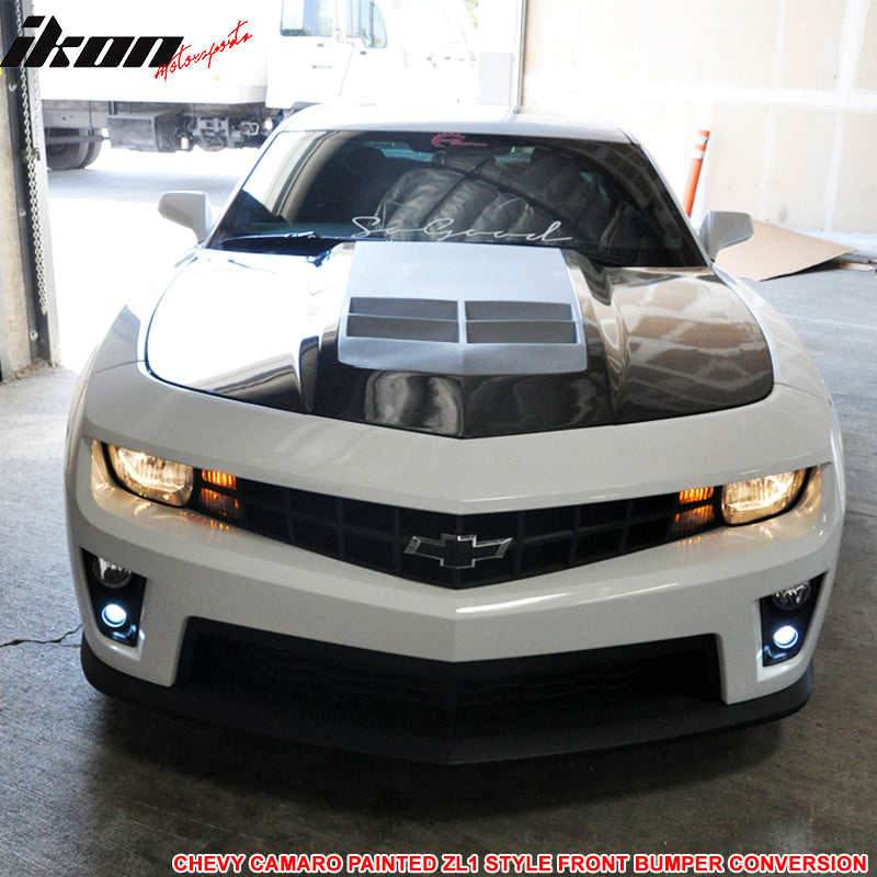Fits 10-13 Chevy Camaro ZL1 Front Bumper Olympic White - PP