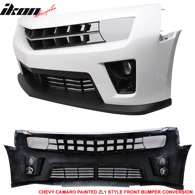 Fits 10-13 Chevy Camaro ZL1 Front Bumper Olympic White - PP