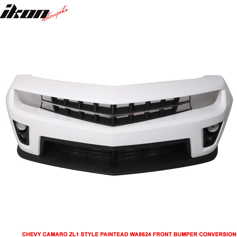 Fits 10-13 Chevy Camaro ZL1 Front Bumper Olympic White - PP