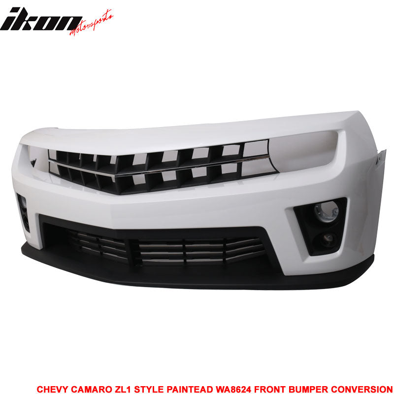 Fits 10-13 Chevy Camaro ZL1 Front Bumper Olympic White - PP