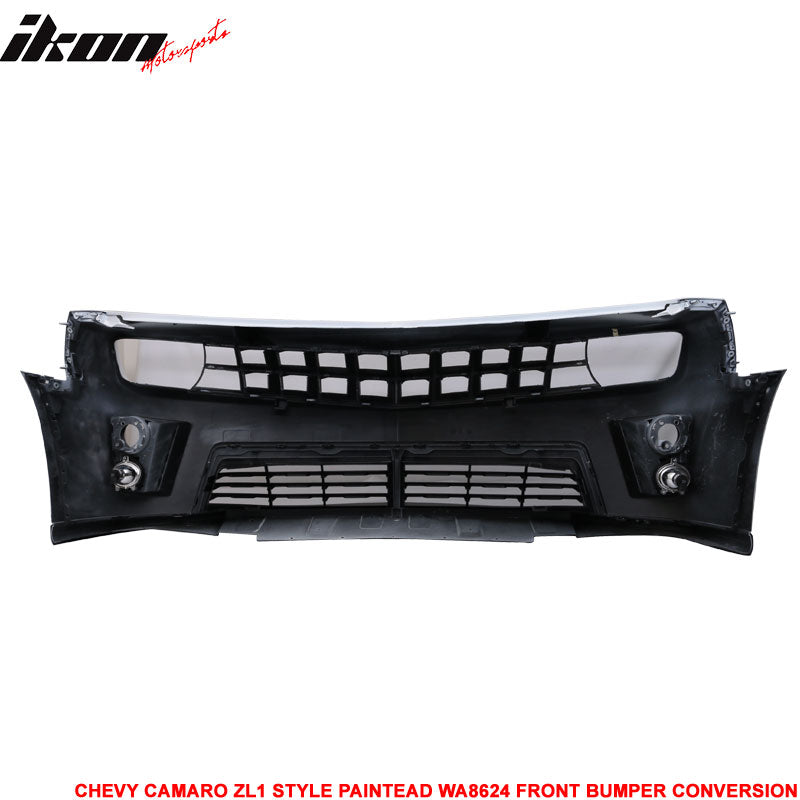 Fits 10-13 Chevy Camaro ZL1 Front Bumper Olympic White - PP