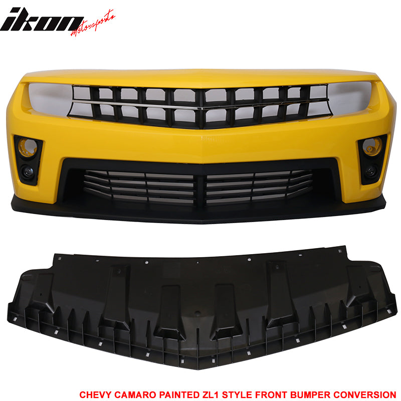 Fits 10-13 Camaro ZL1 Front Bumper Yellow - PP