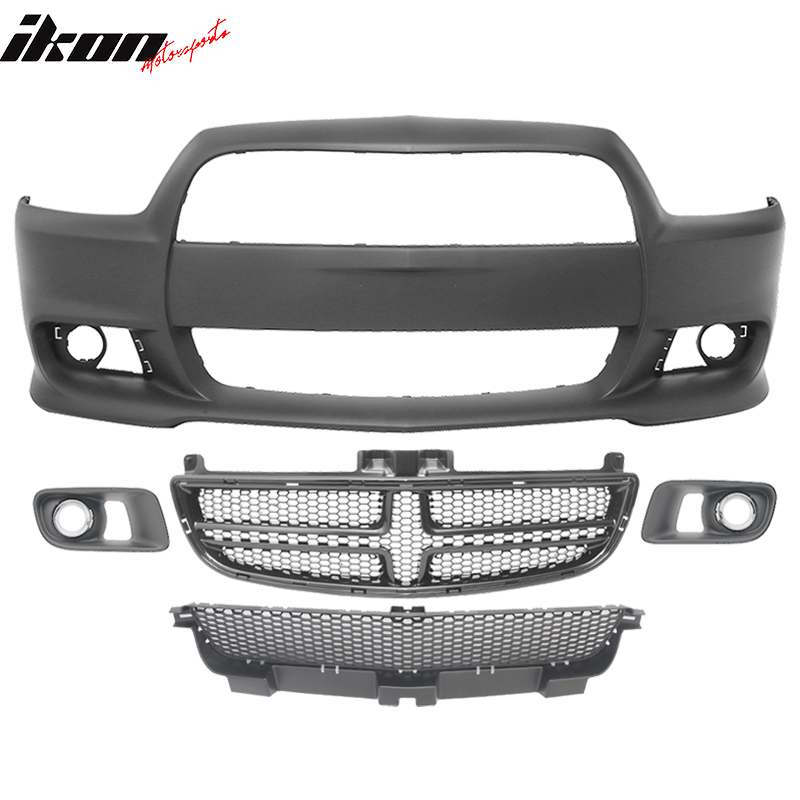 2011-2014 Dodge Charger Front Bumper Cover SRT8 Style Unpainted PP