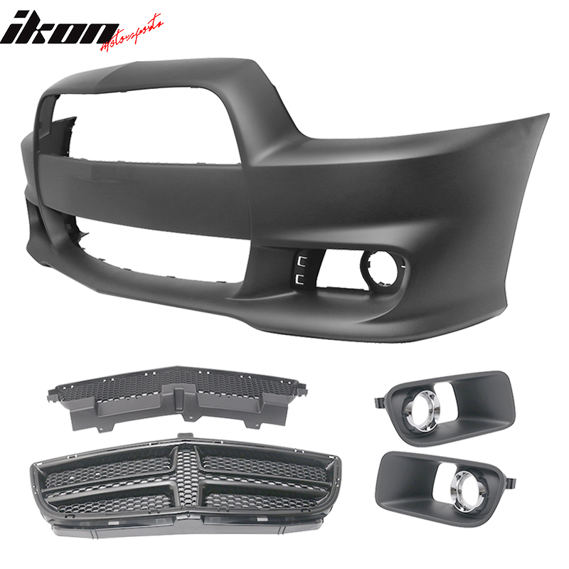 2011-2014 Dodge Charger Front Bumper Cover SRT8 Style Unpainted PP