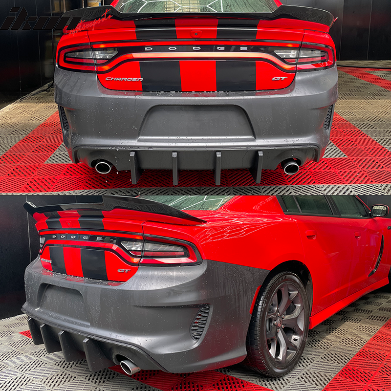 2015-2023 Dodge Charger Standard Sedan Rear Bumper Kits Diffuser PP
