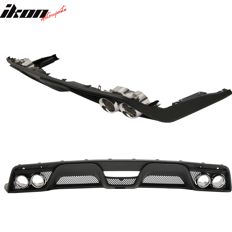 2015-2017 Ford Mustang GT-350 Style Rear Diffuser W/ Dual Catback Tips