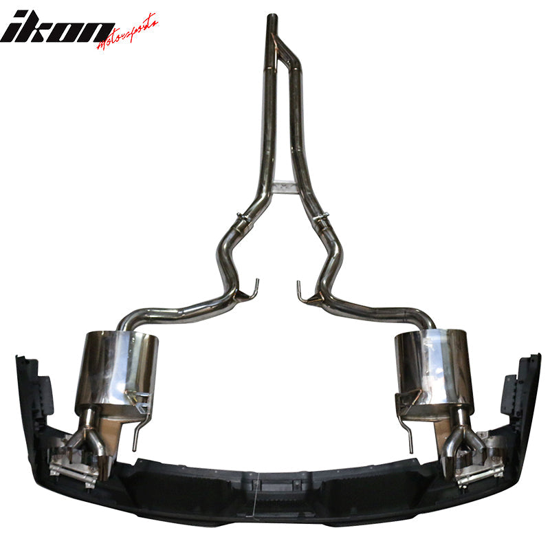 2015-2017 Ford Mustang GT-350 Style Rear Diffuser W/ Dual Catback Tips