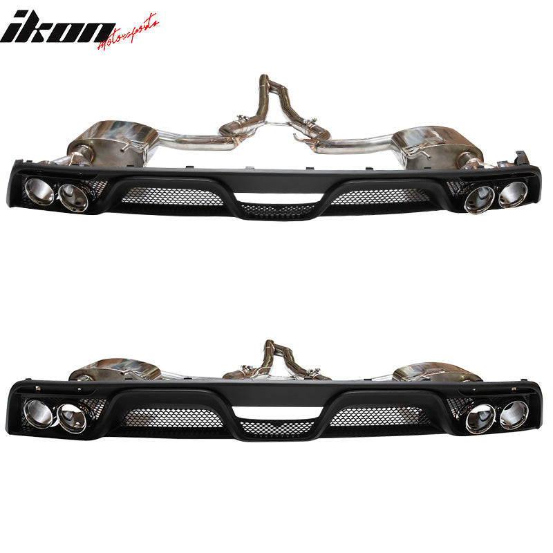 2015-2017 Ford Mustang GT-350 Style Rear Diffuser W/ Dual Catback Tips