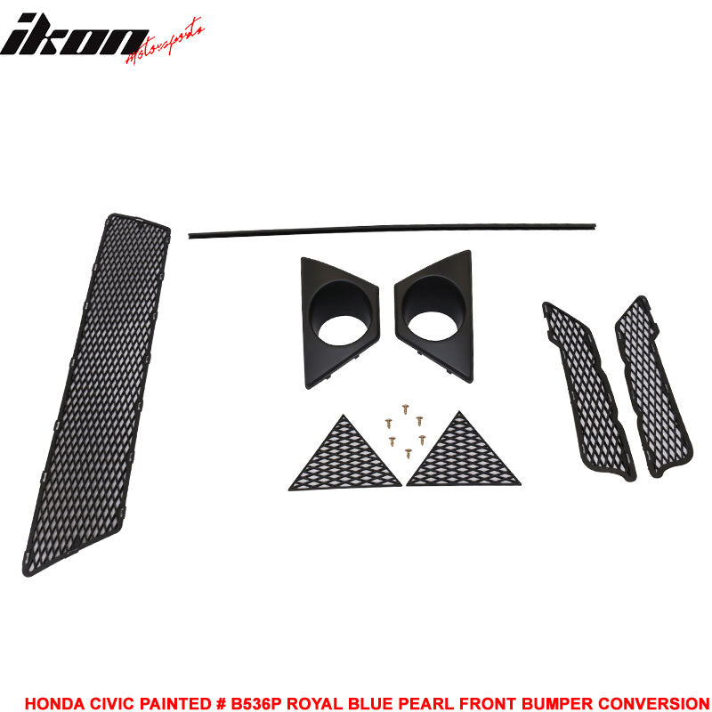 2006-2011 Honda Civic Mug Style Paint Royal Blue Pearl Front Bumper PP