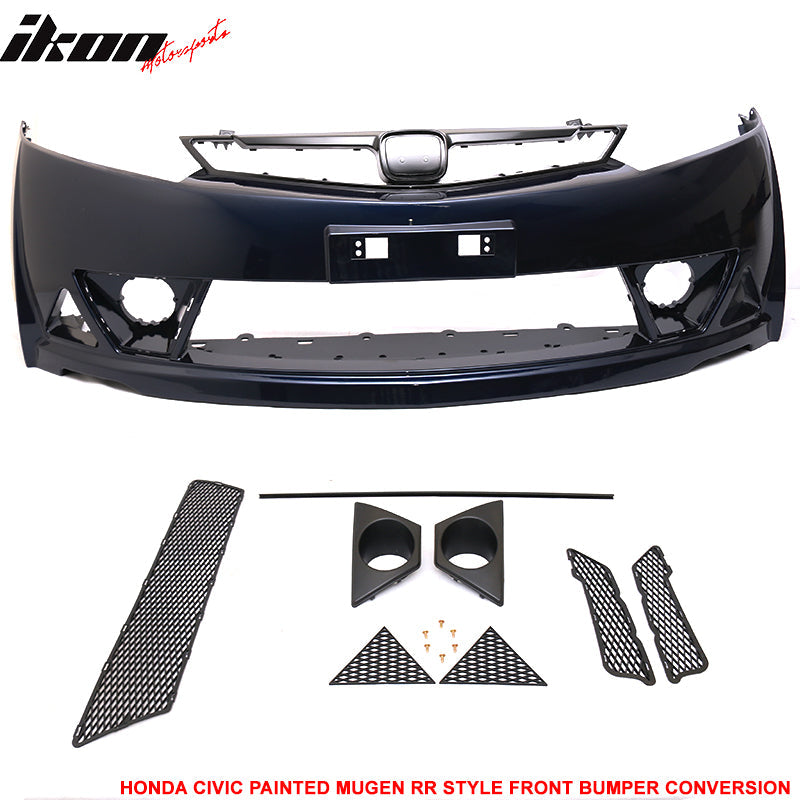2006-2011 Honda Civic Mug Style Paint Royal Blue Pearl Front Bumper PP