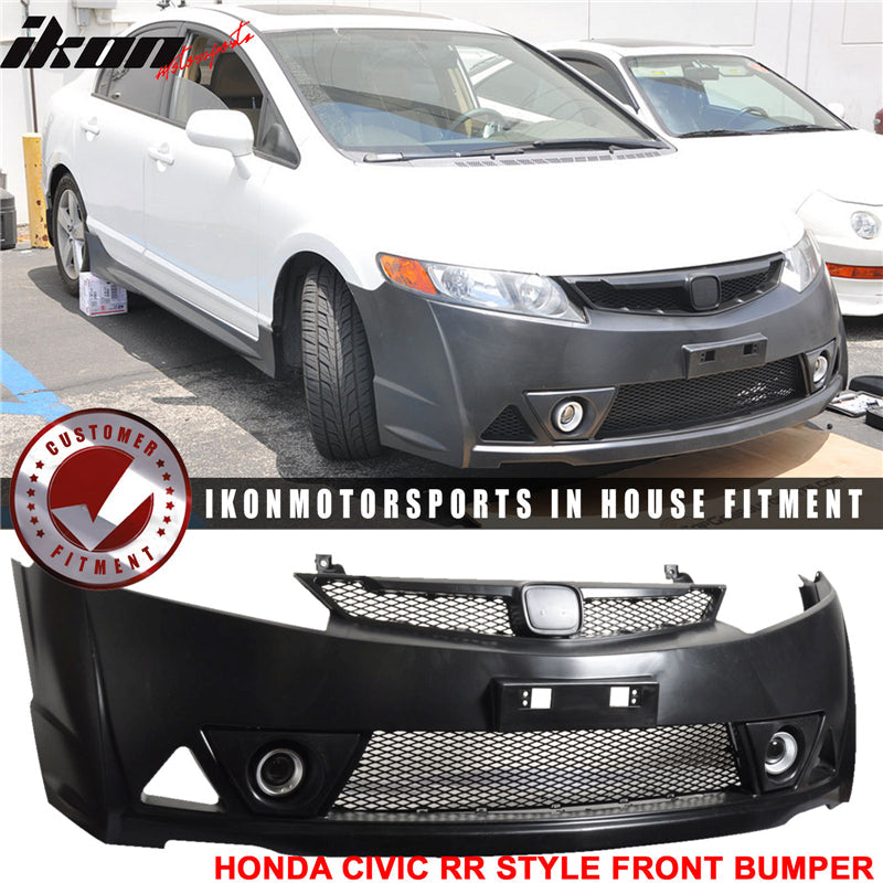Fits 06-11 Civic Mugen RR Front Bumper & Daytime Running Fog Lamp