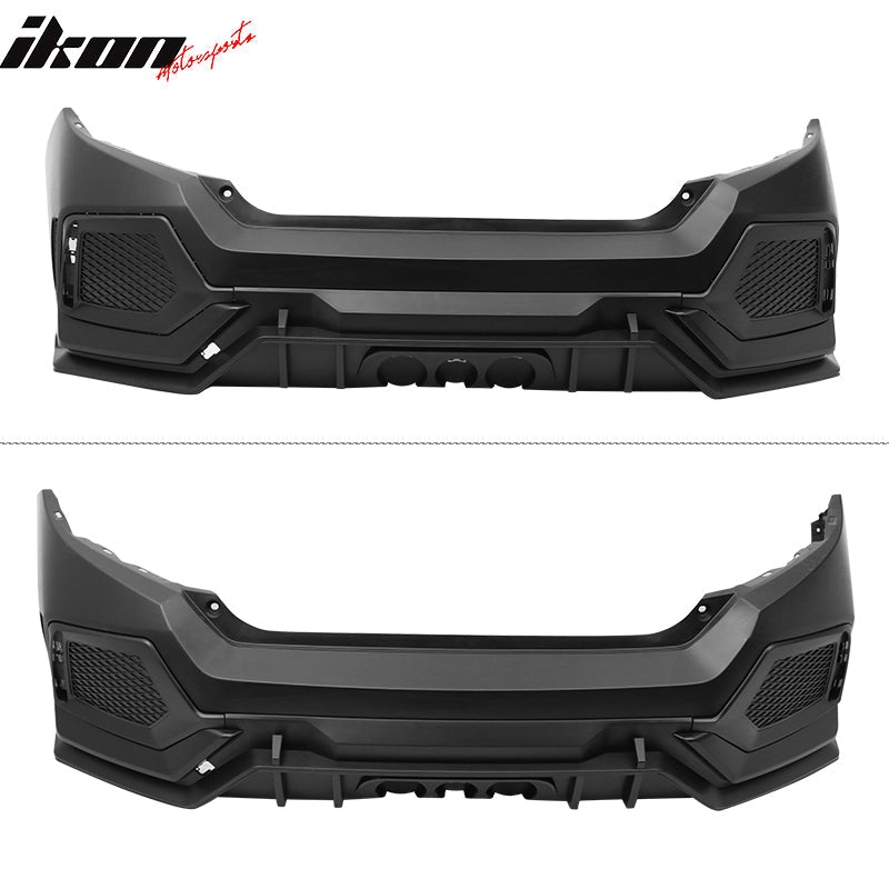 2016-2021 Honda Civic 10th X Gen 4DR Sedan Type R Rear Bumper Cover