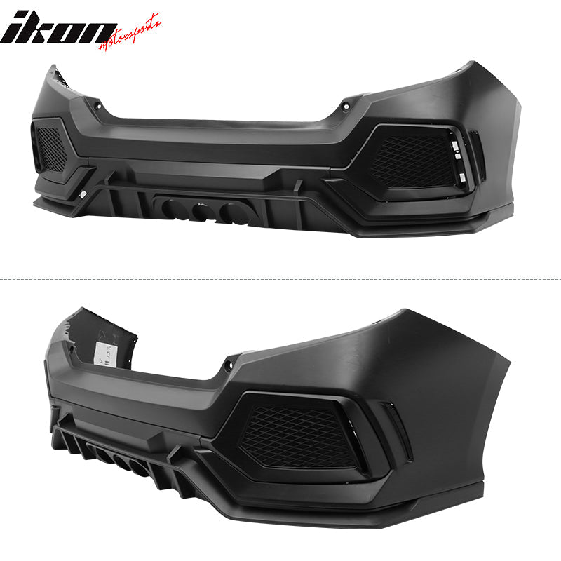 2016-2021 Honda Civic 10th X Gen 4DR Sedan Type R Rear Bumper Cover