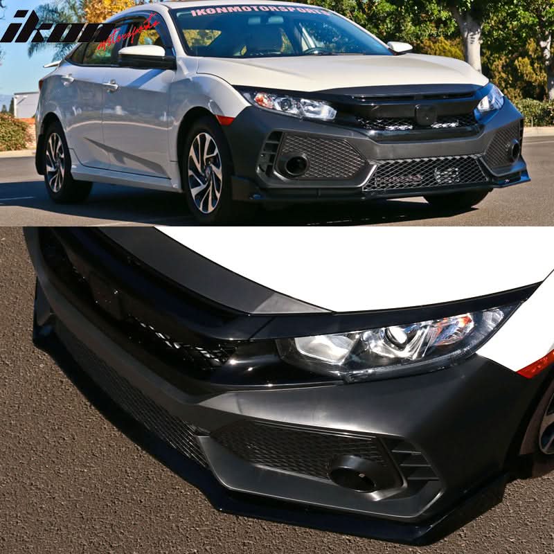 2016-2021 Honda Civic Sedan Type R Style CTR Bumper + Lip +Grille