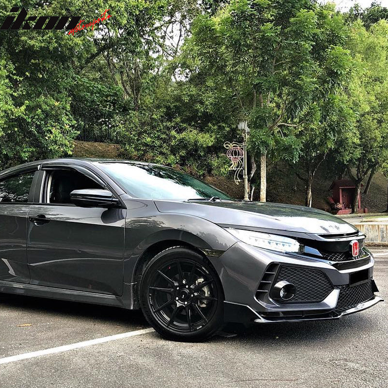 2016-2021 Honda Civic Type R Gloss Black Front Bumper Cover & Lip