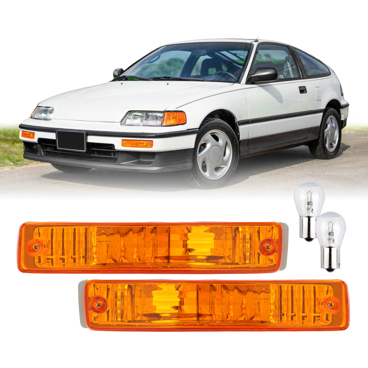 1990-1991 Honda CRX Clear Bumper Lights