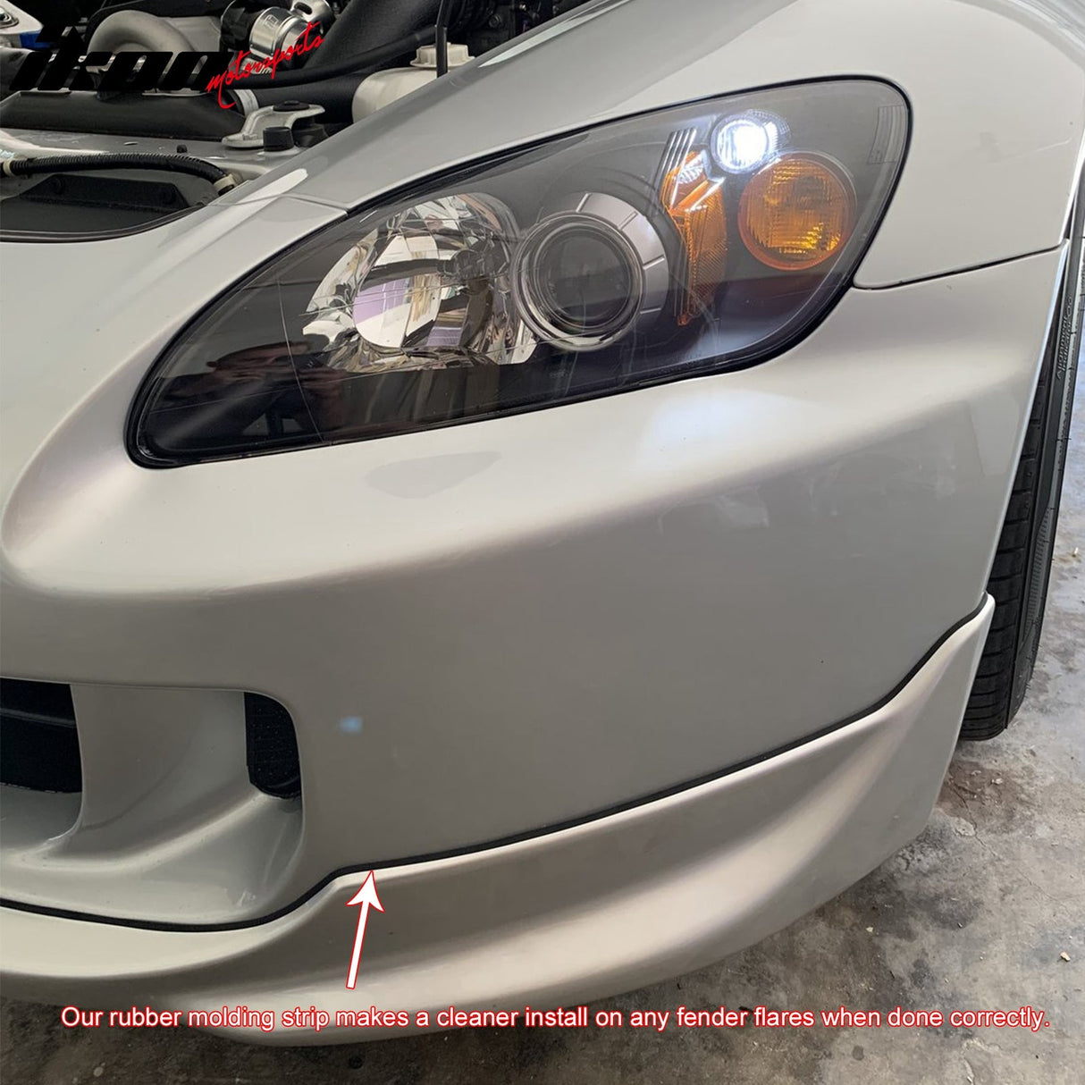 Universal 39'' T Rubber Molding Tape Black Front Hood Protector Guard