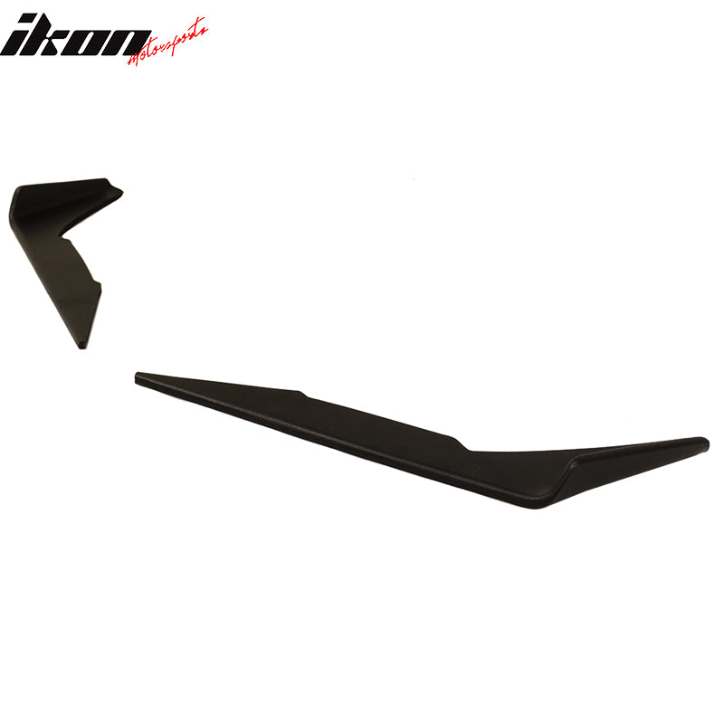 2016-2018 Chevy Camaro SS Textured Black Front Bumper Canards 2PC
