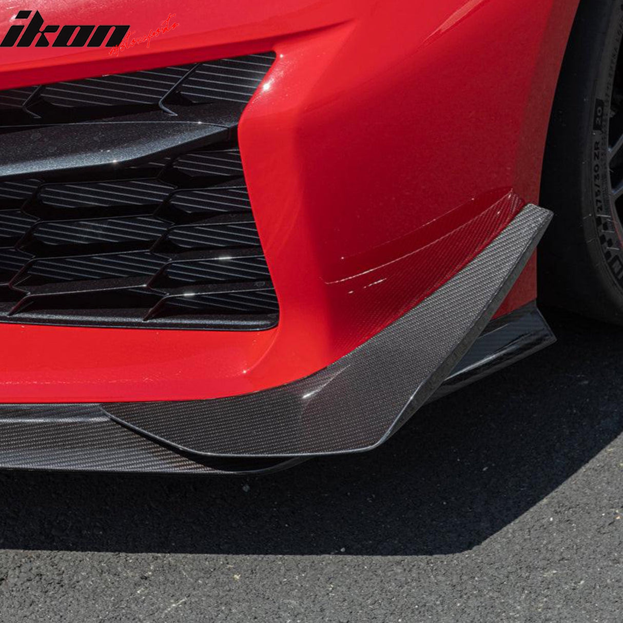 2023-2025 Chevrolet Corvette C8 Z06 Front Bumper Canards Carbon Fiber