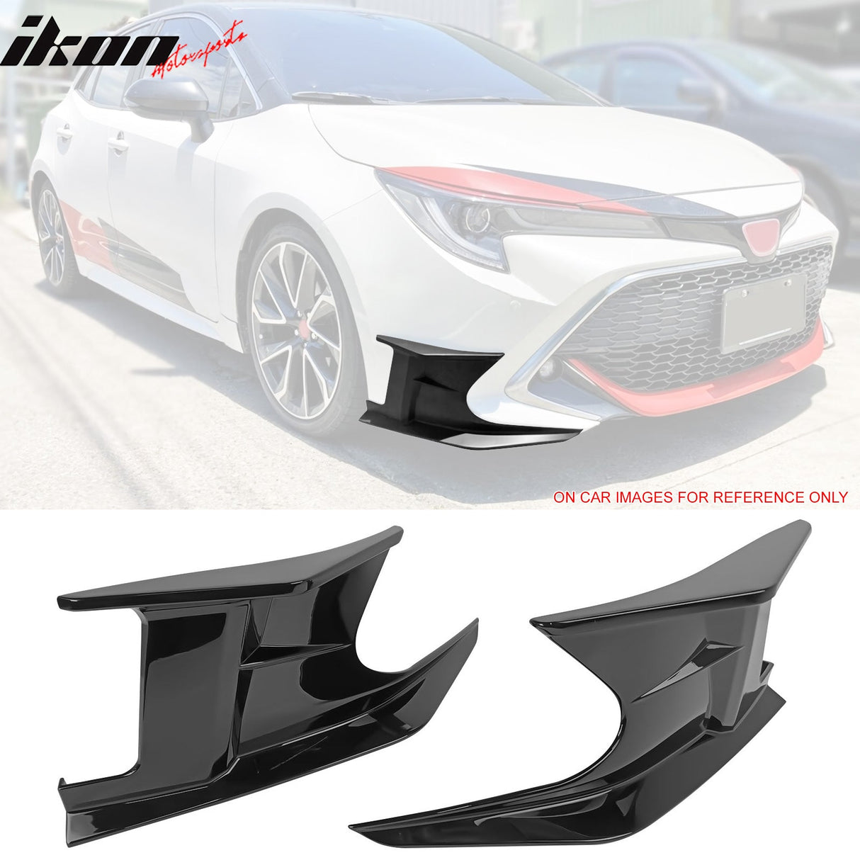 2019-2024 Toyota Corolla Auris 5-Door Front Bumper Canards
