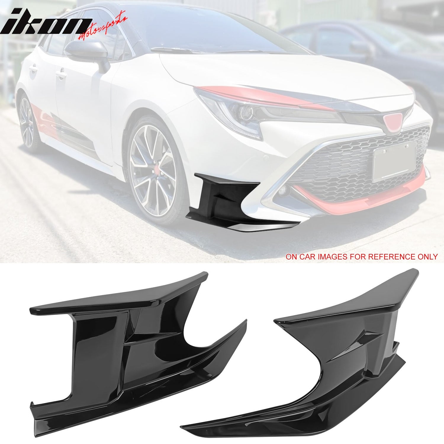 2019-2024 Toyota Corolla Auris 5-Door Front Bumper Canards