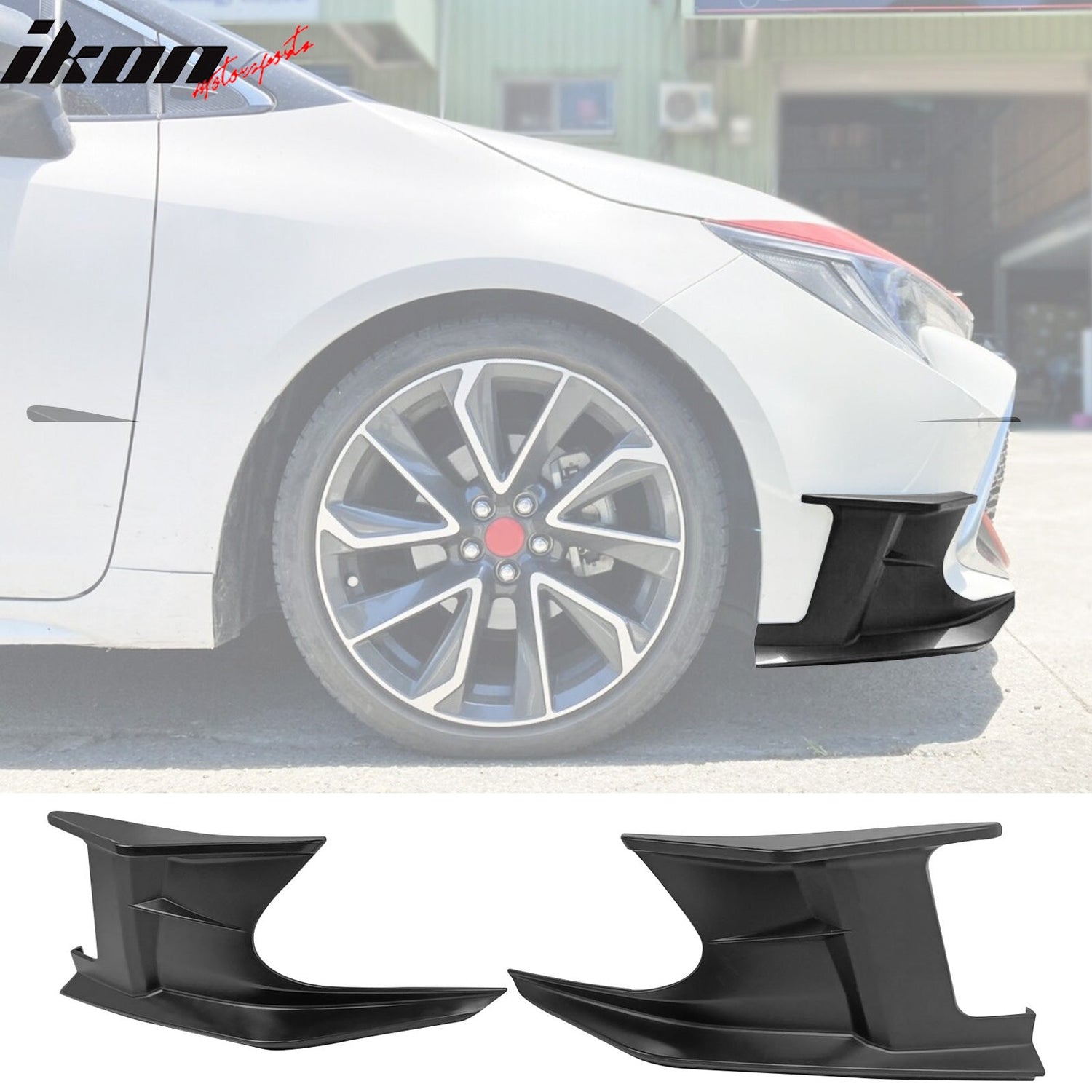 2019-2024 Toyota Corolla Auris 5-Door Front Bumper Canards