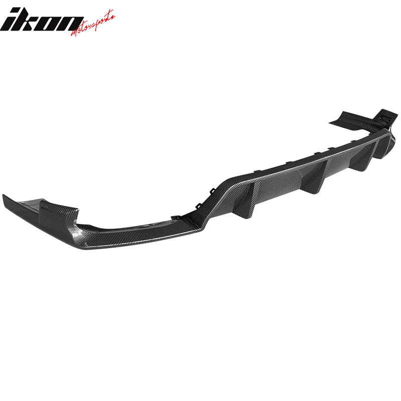 2020-2023 Bmw G06 X6 Ikon Style Gloss Black Rear Bumper Diffuser-pp
