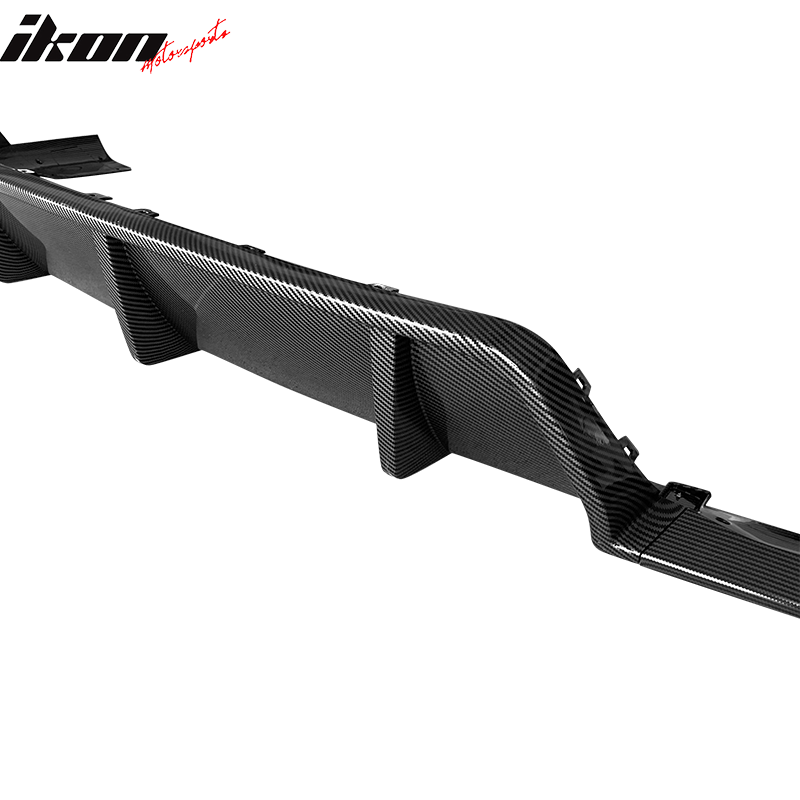 2020-2023 Bmw G06 X6 Ikon Style Gloss Black Rear Bumper Diffuser-pp