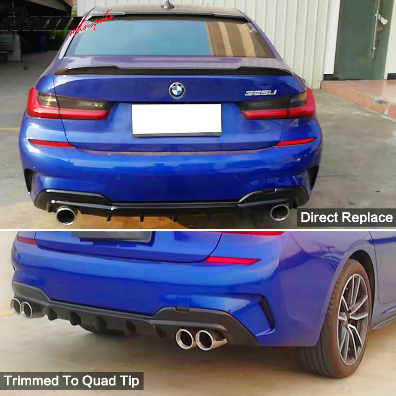 2019-2022 BMW G20 330i M Sport Rear Diffuser Bumper Lip PP