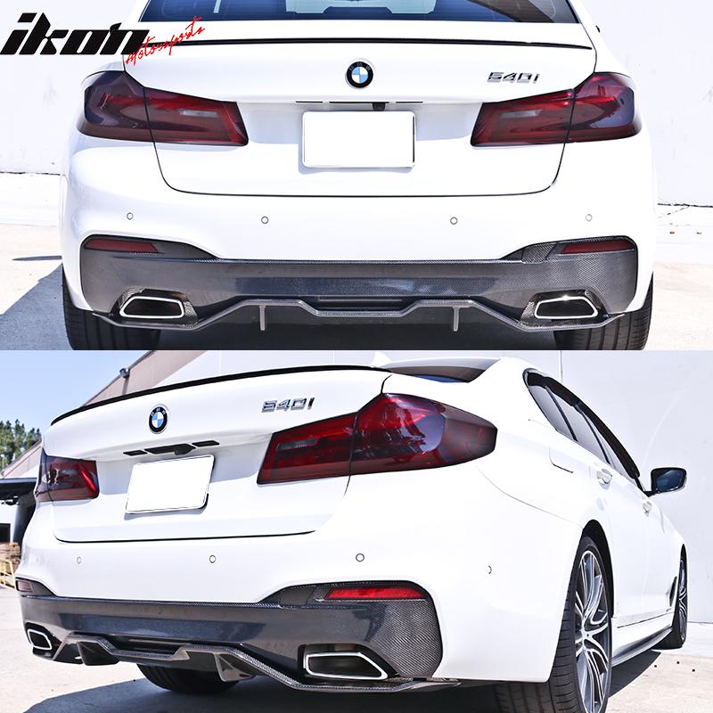 2017-2020 BMW G30 5 Series MT MP Style Rear Diffuser Carbon Fiber