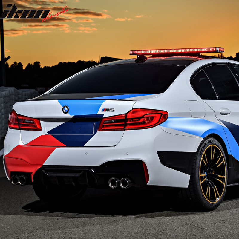 2018-2019 BMW F90 M5 M-P Style Gloss Black Rear Bumper Diffuser