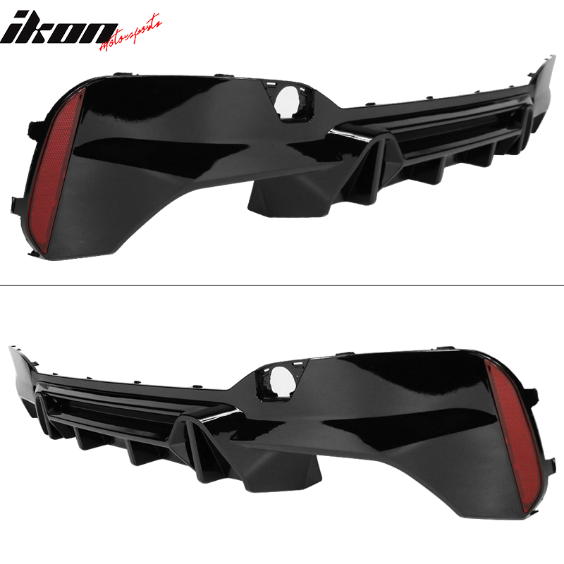2018-2019 BMW F90 M5 M-P Style Gloss Black Rear Bumper Diffuser