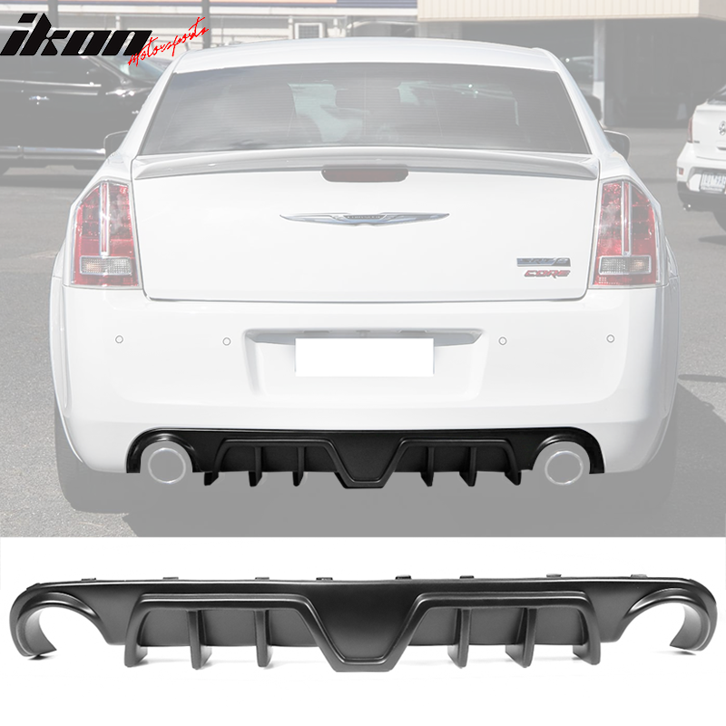 2012-2014 Chrysler 300 SRT Shark Fin Rear Diffuser with LED Light PP