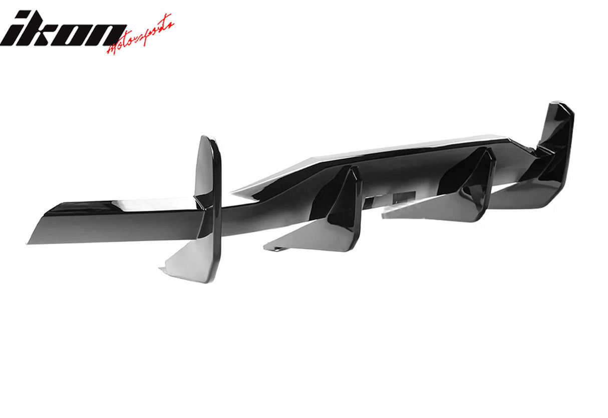 2020-2025 Chevy Corvette C8 Gloss Black Rear Bumper Diffuser ABS