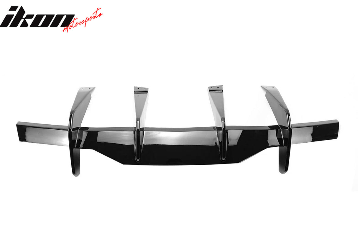 2020-2025 Chevy Corvette C8 Gloss Black Rear Bumper Diffuser ABS