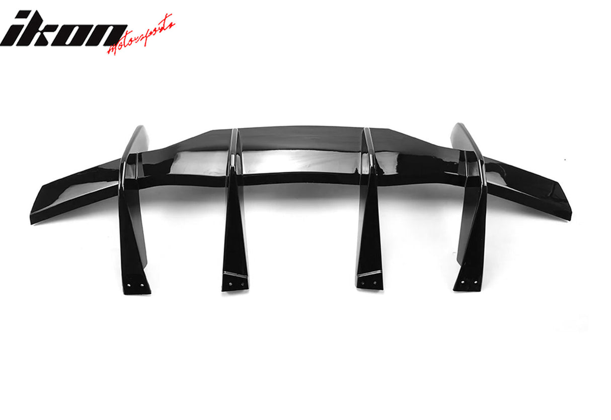 2020-2025 Chevy Corvette C8 Gloss Black Rear Bumper Diffuser ABS