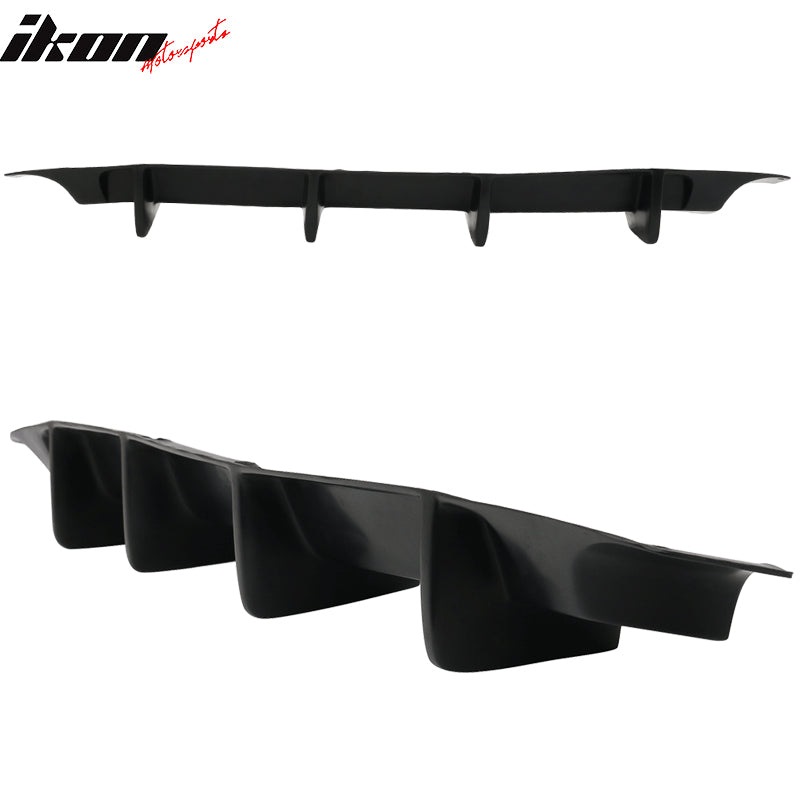 2006-2010 Dodge Charger 4 Fin Unpainted Black Rear Bumper Diffuser PU