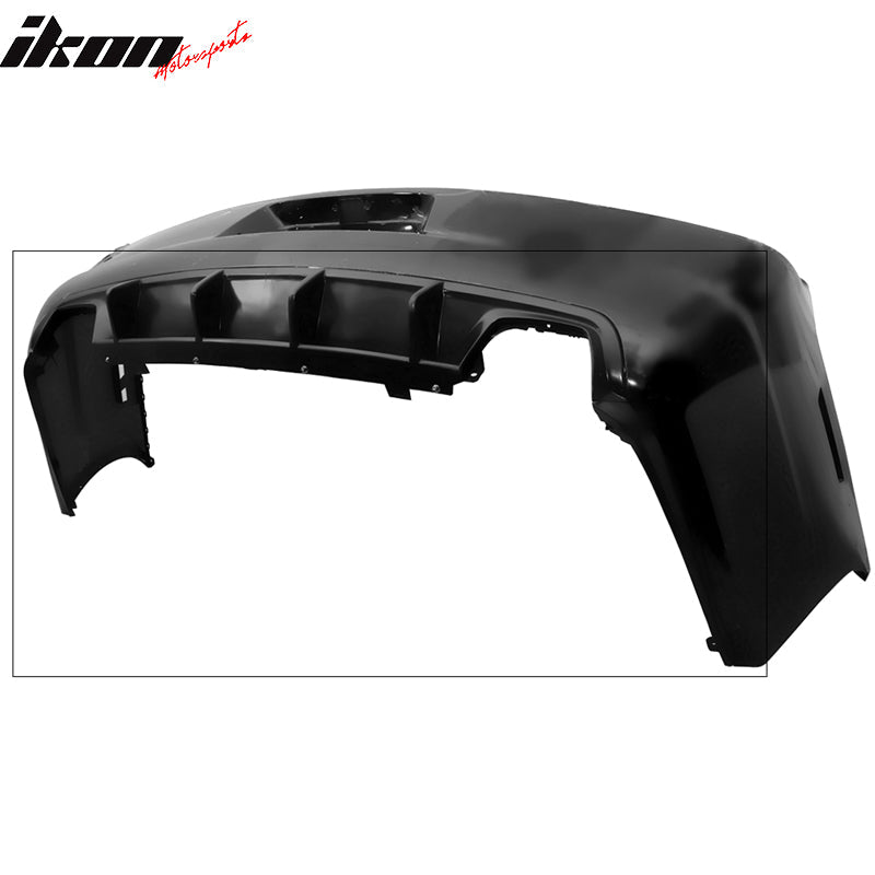 2011-2014 Dodge Charger 4 Fin Unpainted Black Rear Bumper Diffuser PU